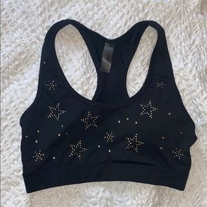 Betsey Johnson Studded Sports Bra